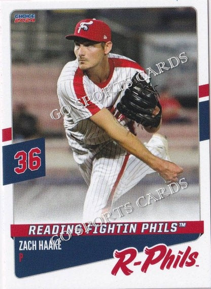 2024 Reading Fightin Phils Zach Haake