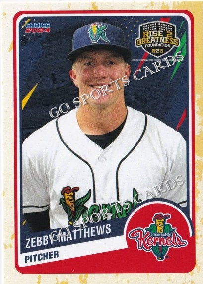 2024 Cedar Rapids Kernels Zebby Matthews