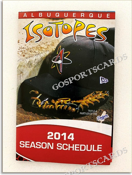 2014 Albuquerque Isotopes Pocket Schedule