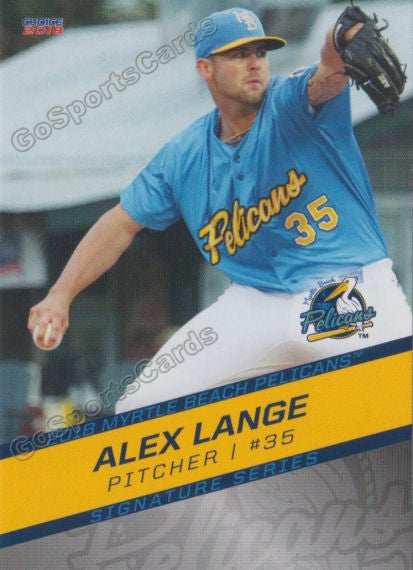 2018 Myrtle Beach Pelicans Alex Lange