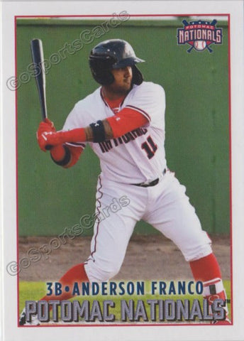 2019 Potomac Nationals Anderson Franco