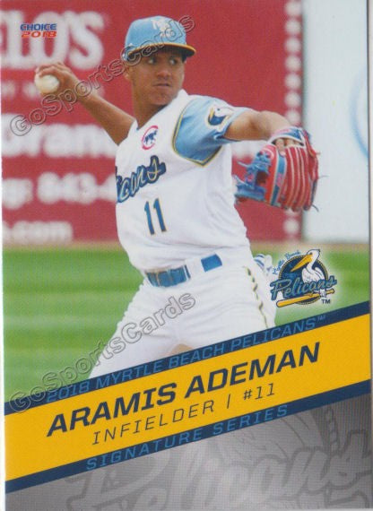 2018 Myrtle Beach Pelicans Aramis Ademan