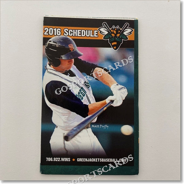 2016 Augusta GreenJackets Pocket Schedule