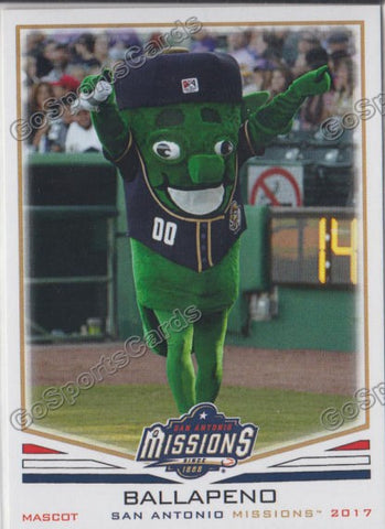 2017 San Antonio Missions Ballapeno Mascot