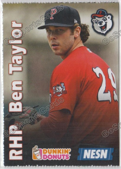 2017 Pawtucket Red Sox Dunkin Donuts SGA Ben Taylor