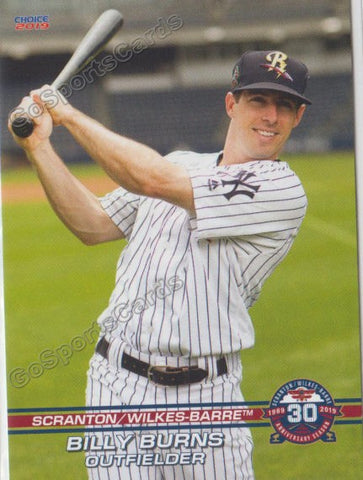 2019 Scranton Wilkes Barre RailRiders Billy Burns