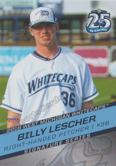 2018 West Michigan Whitecaps Billy Lescher