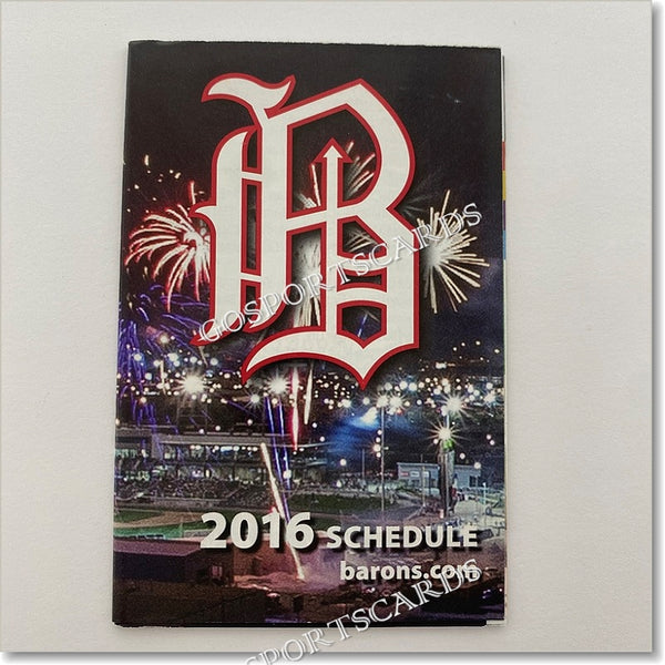 2016 Birmingham Barons Pocket Schedule