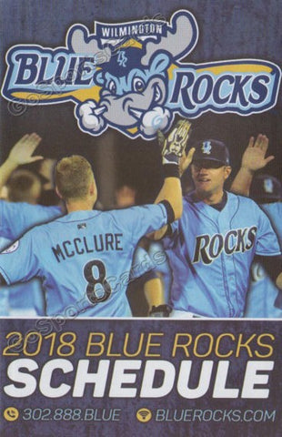 2018 Wilmington Blue Rocks Pocket Schedule