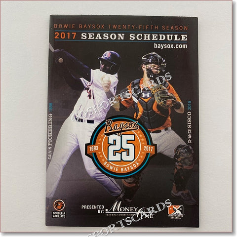 2017 Bowie Baysox Pocket Schedule