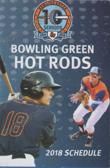 2018 Bowling Green Hot Rods Pocket Schedule (Josh Lowe)