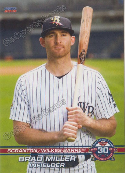 2019 Scranton Wilkes Barre RailRiders Brad Miller