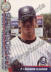 2003 International League Top Prospects Choice Brandon Claussen