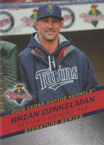 2018 Cedar Rapids Kernels Brian Dinkelman HC