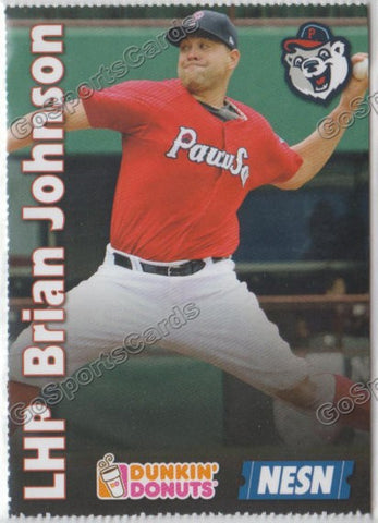 2017 Pawtucket Red Sox Dunkin Donuts SGA Brian Johnson