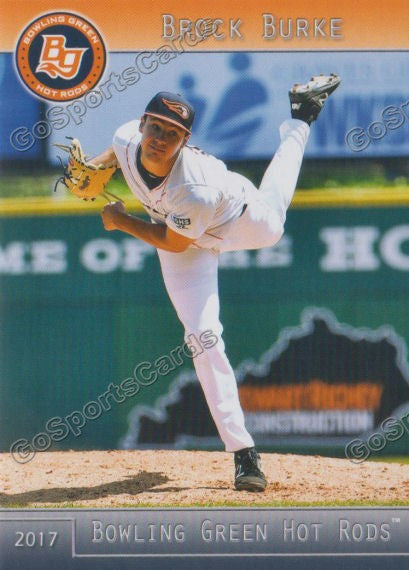 2017 Bowling Green Hot Rods Brock Burke – Go Sports Cards