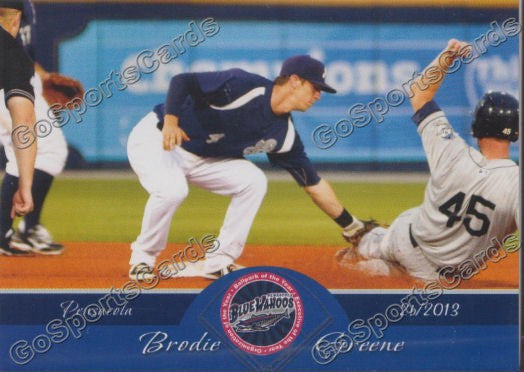 2013 Pensacola Blue Wahoos Brodie Greene Go Sports Cards