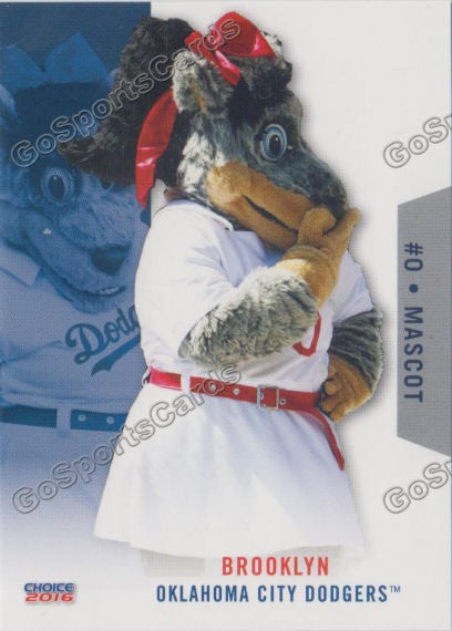 2015 Oklahoma City Dodgers Brooklyn Mascot