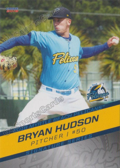 2018 Myrtle Beach Pelicans Bryan Hudson