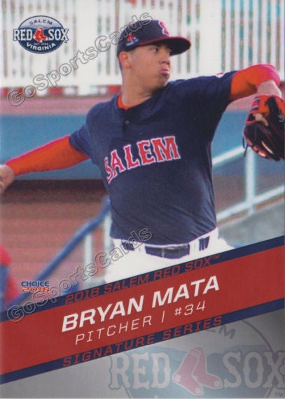 2018 Salem Red Sox Bryan Mata