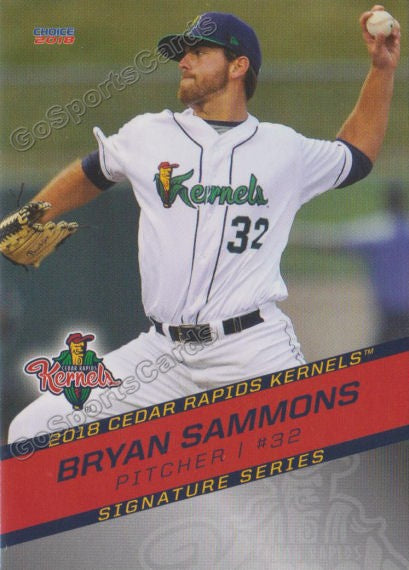 2018 Cedar Rapids Kernels Bryan Sammons