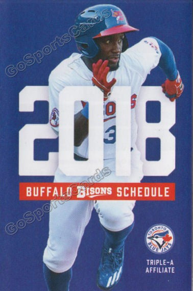 2018 Buffalo Bisons Pocket Schedule (Anthony Alford)