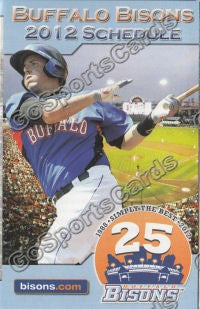 2012 Buffalo Bisons Pocket Schedule 25 Seasons