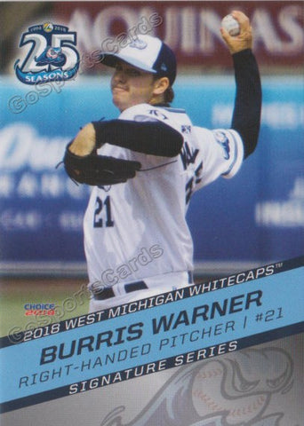 2018 West Michigan Whitecaps Burris Warner