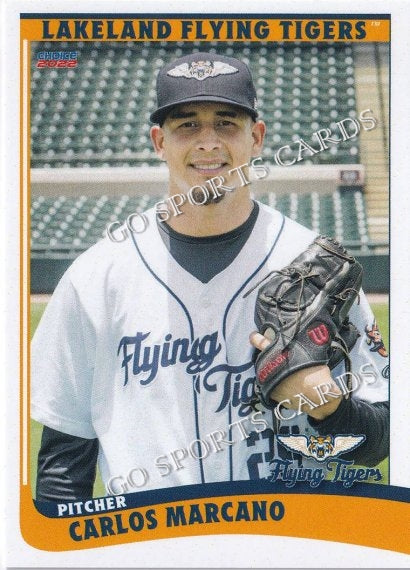 Lakeland Flying Tigers pitcher Carlos Marcano (29) during an MiLB Florida  State League baseball game against the Tampa Tarpons on April 9, 2023 at  George M. Steinbrenner Field in Tampa, Florida. (Mike