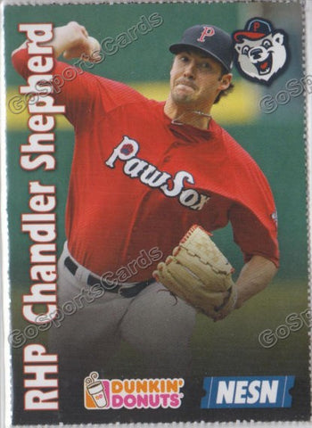 2017 Pawtucket Red Sox Dunkin Donuts SGA Chandler Shepherd