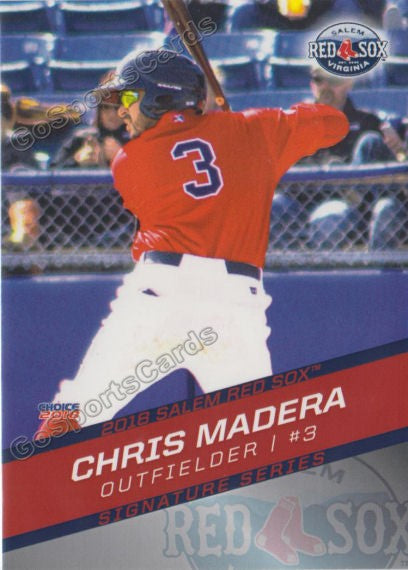 2018 Salem Red Sox Chris Madera