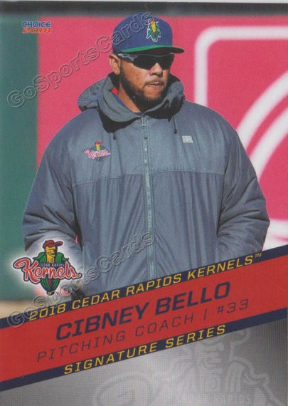 2018 Cedar Rapids Kernels Cibney Bello PC