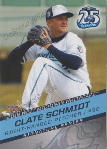 2018 West Michigan Whitecaps Clate Schmidt