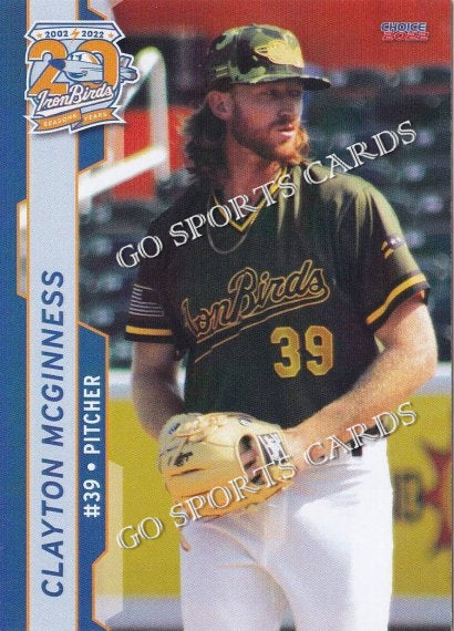 2021 Aberdeen Ironbirds Clayton McGinness – Go Sports Cards