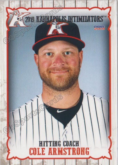 2019 Kannapolis Intimidators Cole Armstrong