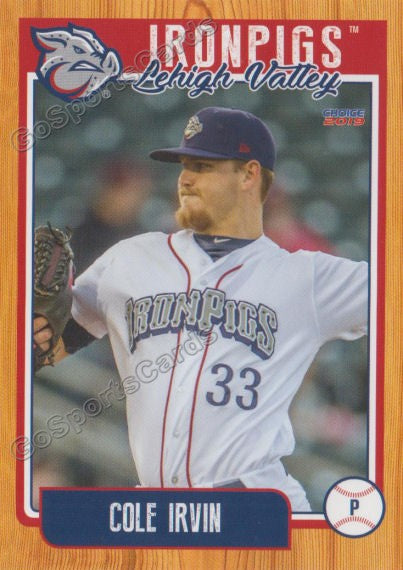 2019 Lehigh Valley IronPigs Cole Irvin