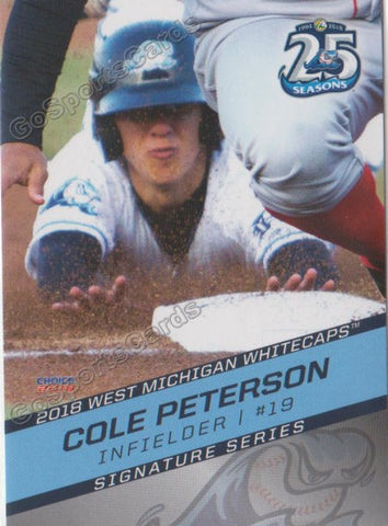 2018 West Michigan Whitecaps Cole Peterson