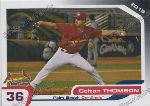 2018 Palm Beach Cardinals Colton Thomson