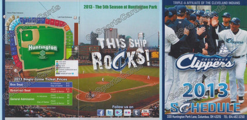 2013 Columbus Clippers Pocket Schedule (Flat)