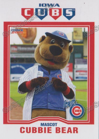 2015 Iowa Cubs Cubbie Bear Mascot
