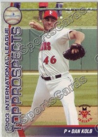 2003 International League Top Prospects Choice Dan Kolb