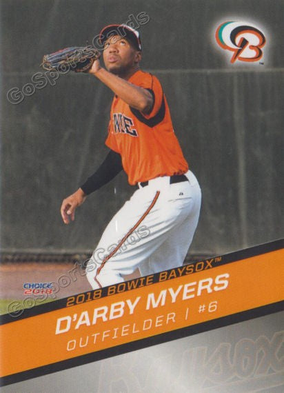 2018 Bowie Baysox D'Arby Myers