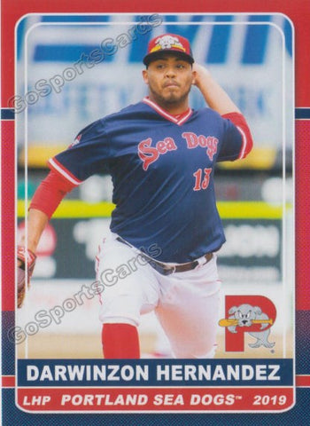 2019 Portland Sea Dogs Darwinzon Hernandez