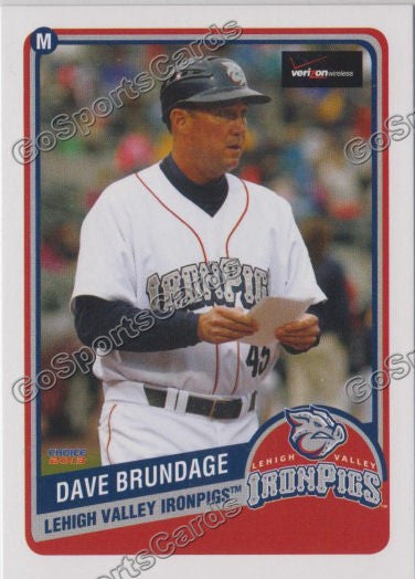 2013 Lehigh Valley IronPigs Dave Brundage – Go Sports Cards