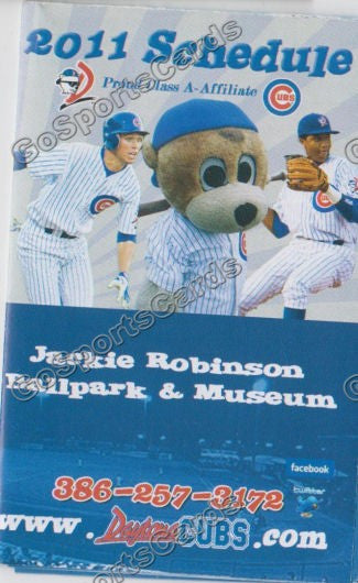 2011 Daytona Cubs Pocket Schedule (Starlin Castro, Tyler Colvin)