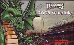 2008 Dayton Dragons Pocket Schedule