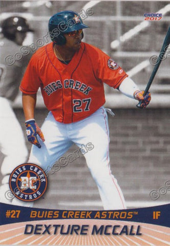 2017 Buies Creek Astros Dexture McCall