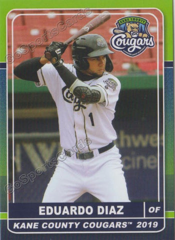 2019 Kane County Cougars Eduardo Diaz