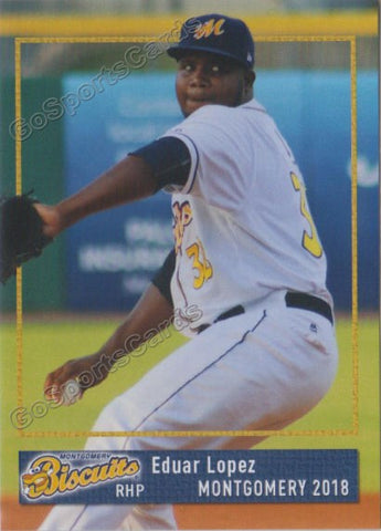 2018 Montgomery Biscuits Eduar Lopez