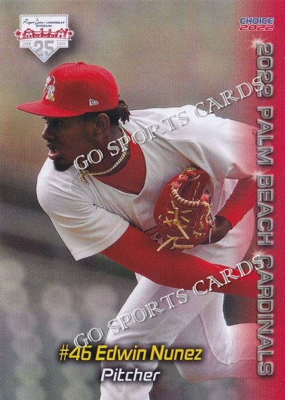 2022 Palm Beach Cardinals Edwin Nunez – Go Sports Cards